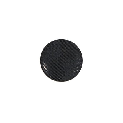 Italian Black Plastic Shank Back Button - 20L/12mm