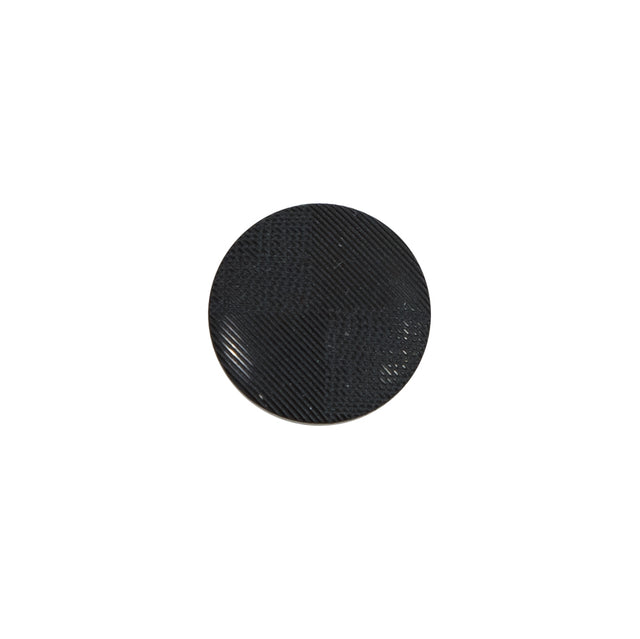 Italian Black Plastic Shank Back Button - 20L/12mm