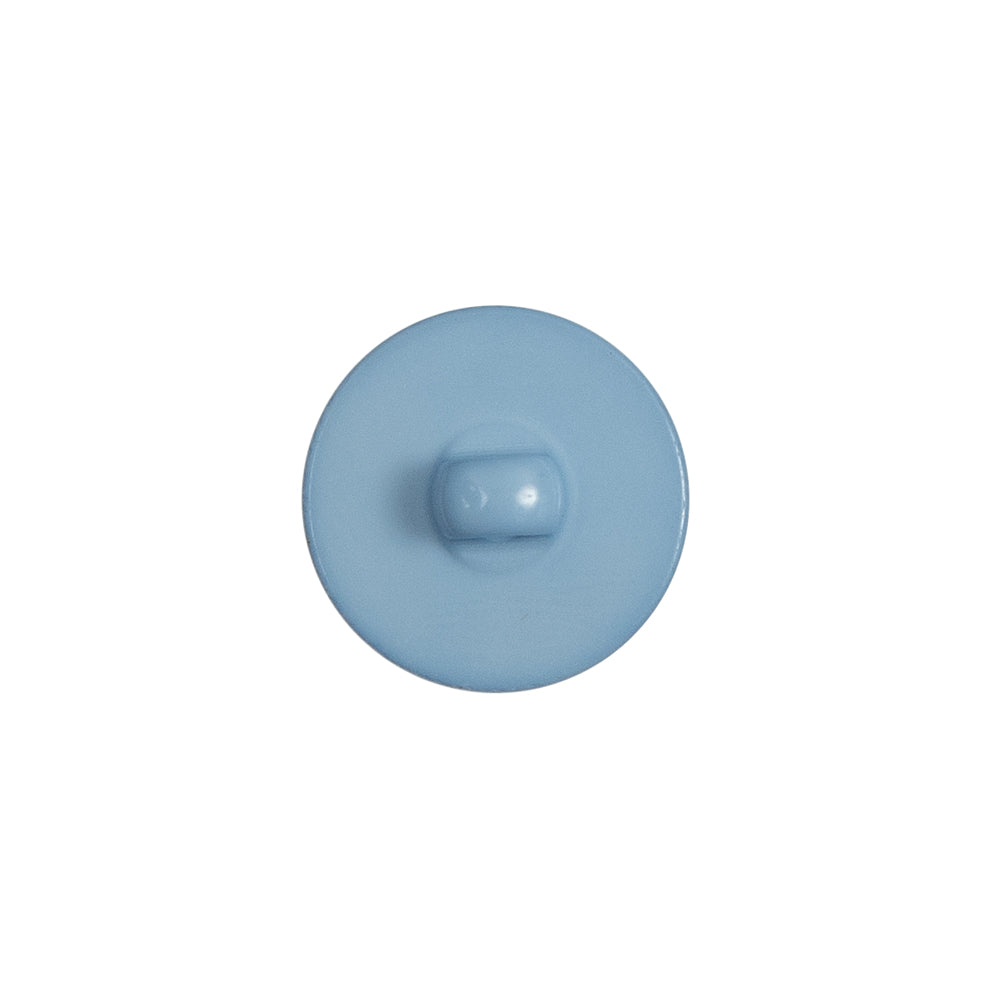 Italian Blue Plastic Shank Back Button - 24L/15mm - Detail