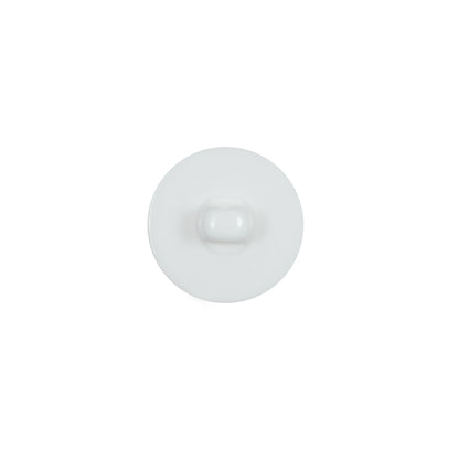 Italian White Plastic Shank Back Button - 20L/12mm - Detail