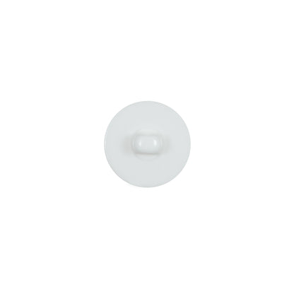Italian White Plastic Shank Back Button - 18L/11.5mm Detail