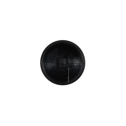Italian Black Floral Nylon Button with Rhinestone Center - 20L/12.5mm Detail