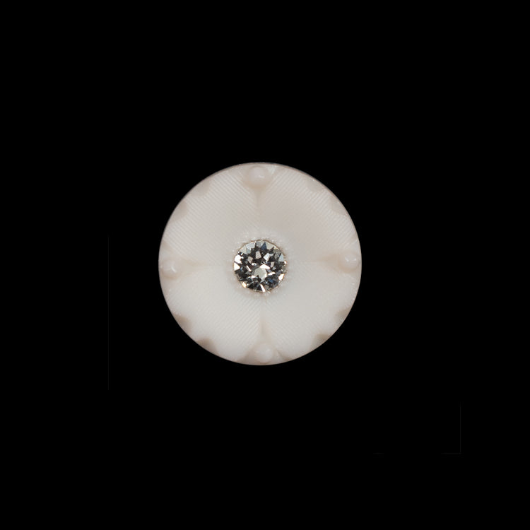 template--25130090922057__main-Italian Beige Floral Rhinestone-Centered Plastic Button - 24L/15mm