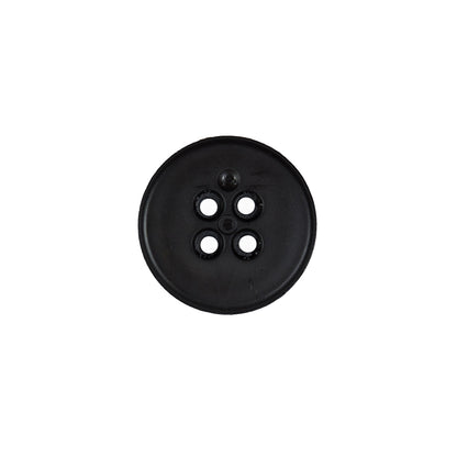 Italian Black Nylon 4-Hole Button - 24L/15mm - Detail
