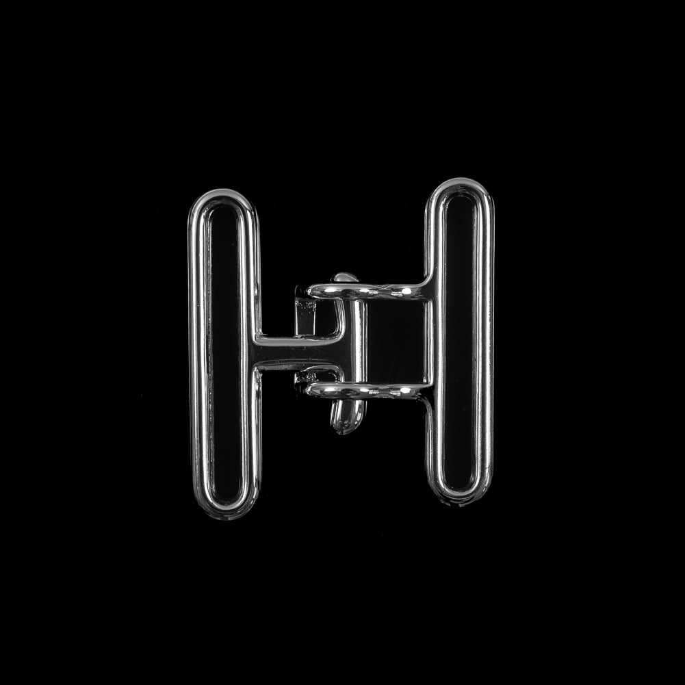 Italian Silver Buckle Closure - 1.625 x 1.75 - Detail