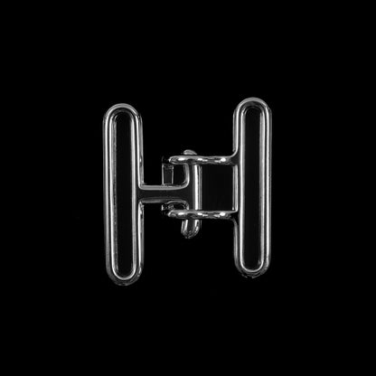 Italian Silver Buckle Closure - 1.625 x 1.75 - Detail