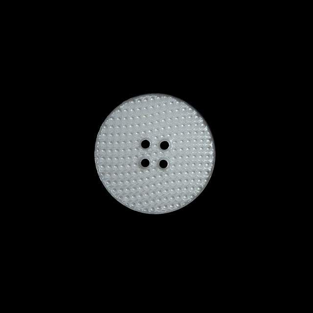 Italian Ivory Textural Nylon Sprayed Button - 24L/15mm