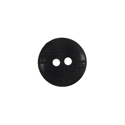Italian Black 2-Hole Button - 24L/15mm