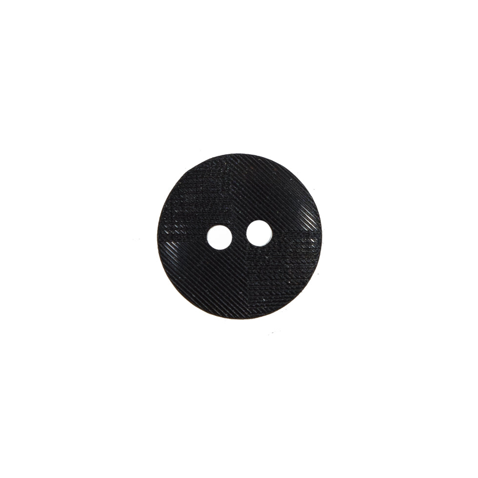 Italian Black 2-Hole Button - 20L/12mm