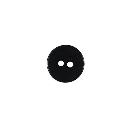 Italian Black 2-Hole Button - 18L/11.5mm Detail