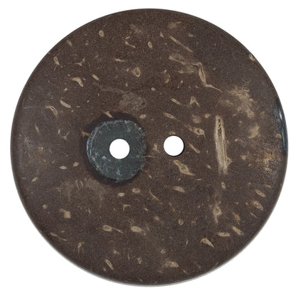 Italian Black and Blue Swirl 2-Hole Button - 64L/40.5mm Detail