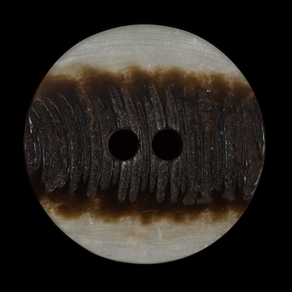 Italian Iridescent 2-Hole Plastic Button - 54L/34mm - Detail