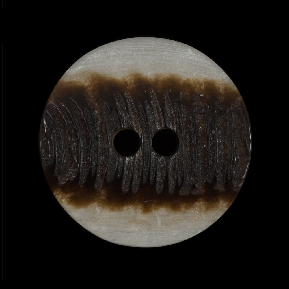 Italian Iridescent 2-Hole Plastic Button - 44L/27mm - Detail