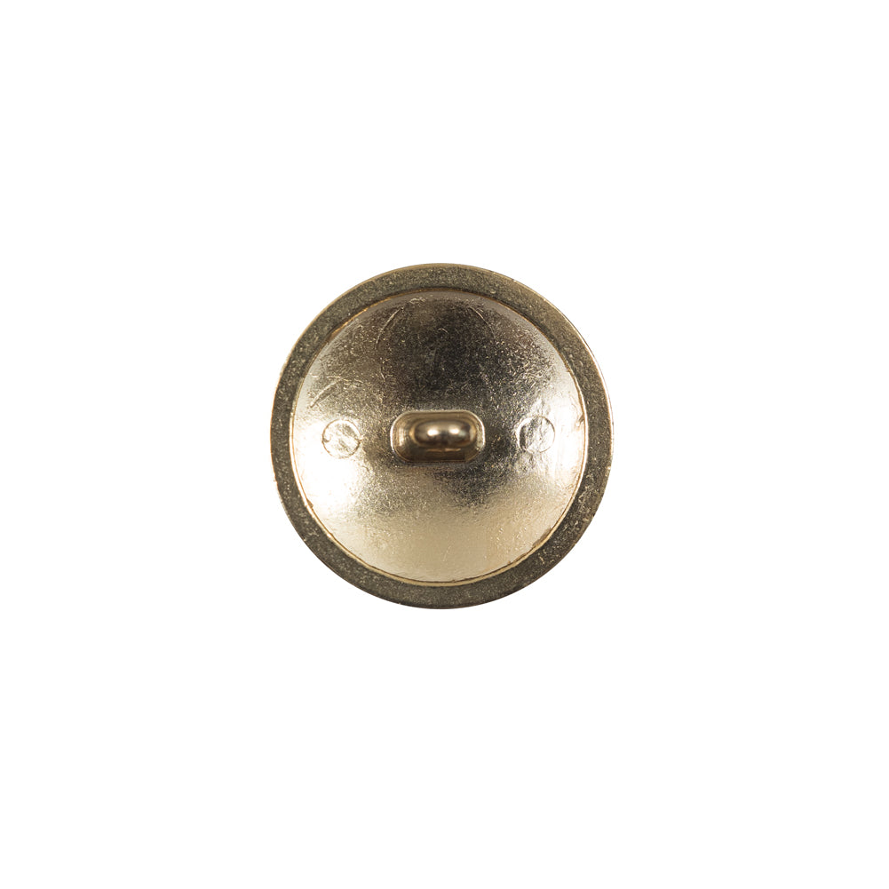 Italian Gold Metal Emblem Button - 24L/15mm - Detail