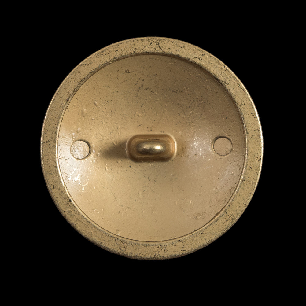 Italian Gold Metal Crest Button - 44L/28mm Detail