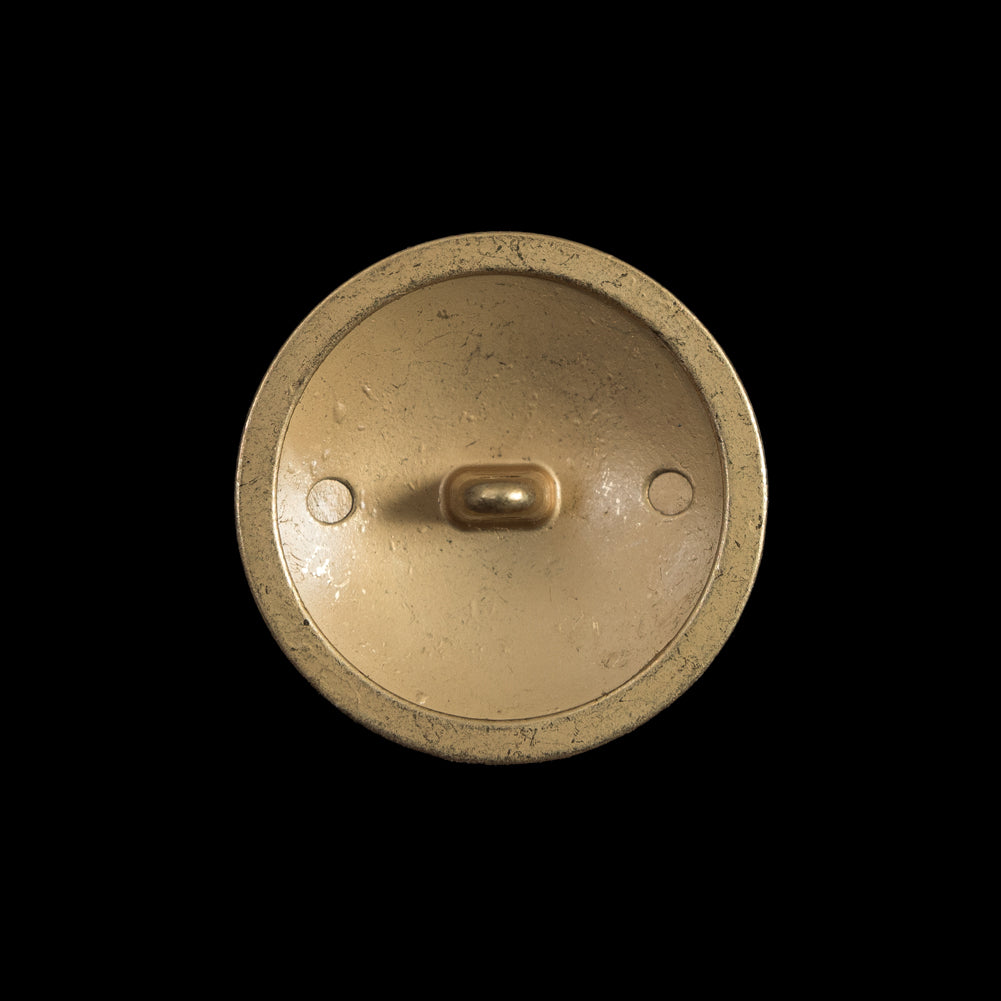 Italian Gold Metal Crest Button - 36L/23mm - Detail