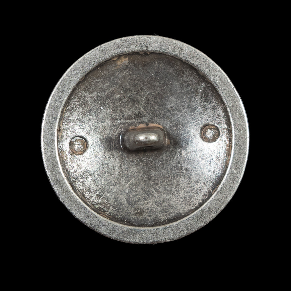 Italian Silver Metal Crest Button - 44L/28mm Detail