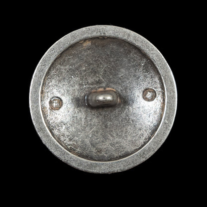 Italian Silver Metal Crest Button - 44L/28mm Detail