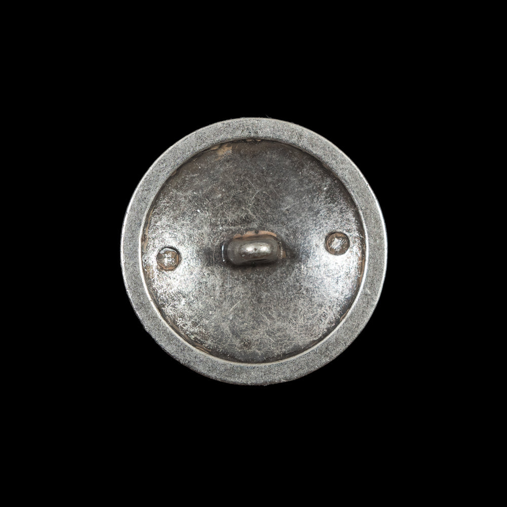 Italian Silver Metal Crest Button - 36L/23mm Detail