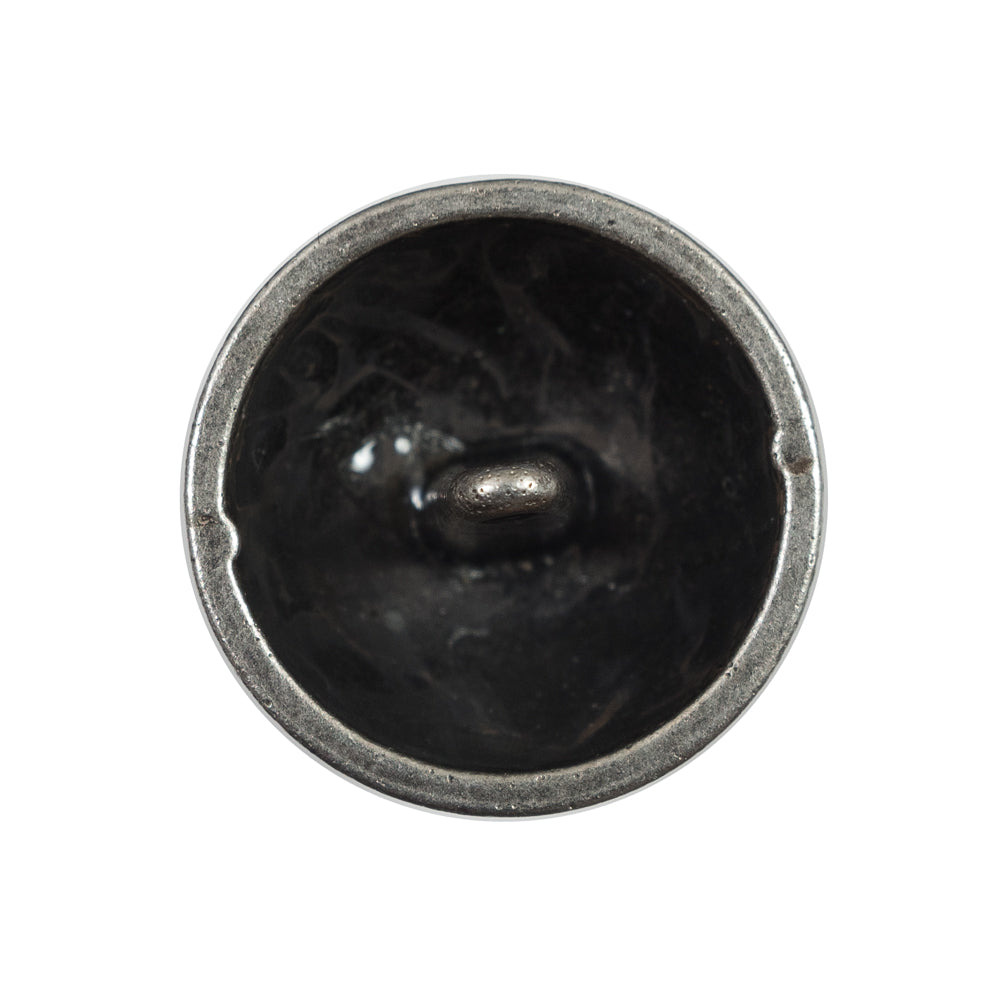 Italian Silver Metal Crest Button - 40L/25mm - Detail