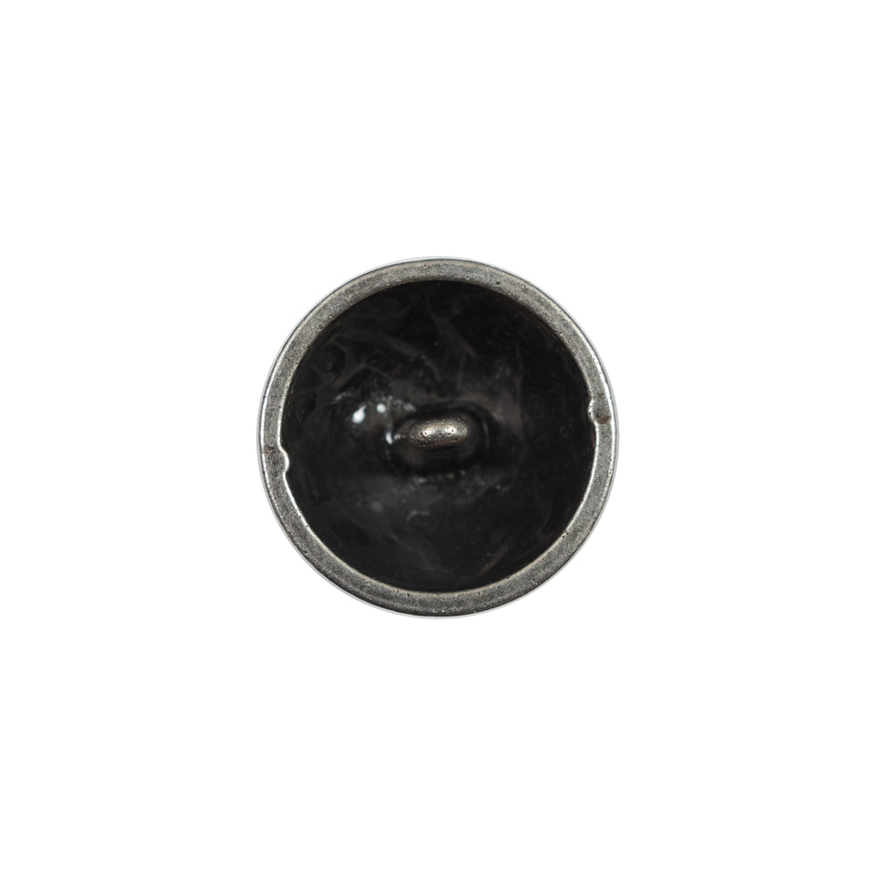 Italian Silver Metal Crest Button - 24L/15mm Detail