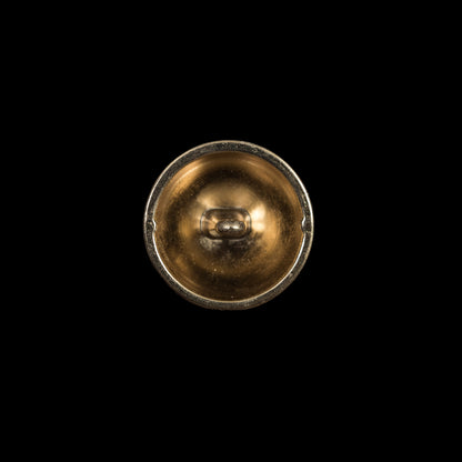 Italian Gold Metal Crest Button - 24L/15mm Detail