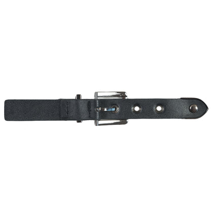 Italian Black and Gunmetal Adjustable Buckle Closure - 5.5 to 7 - Detail