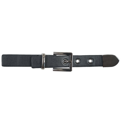 Italian Black and Gunmetal Adjustable Buckle Closure - 5.5 to 7