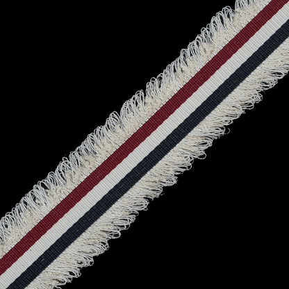 Italian Red, White and Blue Woven Trim - 1.25 - Detail