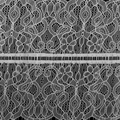 Italian Fine White Lace Trim with Eyelash Edges - 7 - Detail