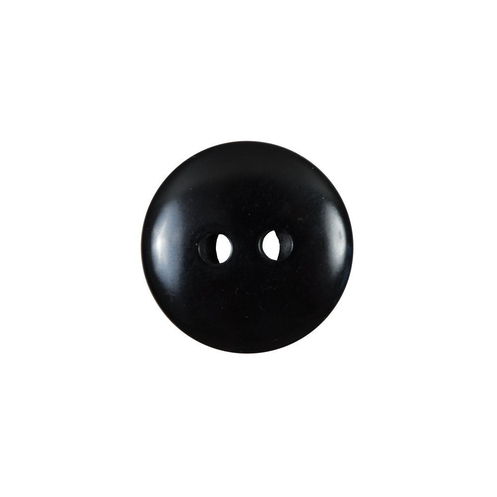 Italian Black and Silver Iridescent 2-Hole Button - 28L/18mm - Detail