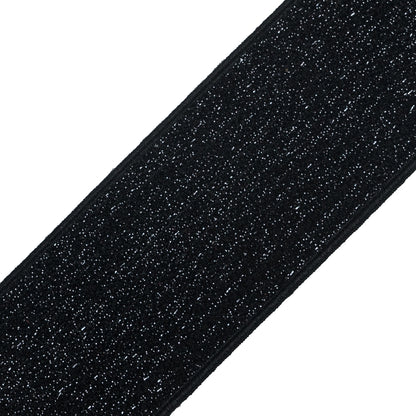 Italian Metallic Black Elastic Trim - 2 - Detail