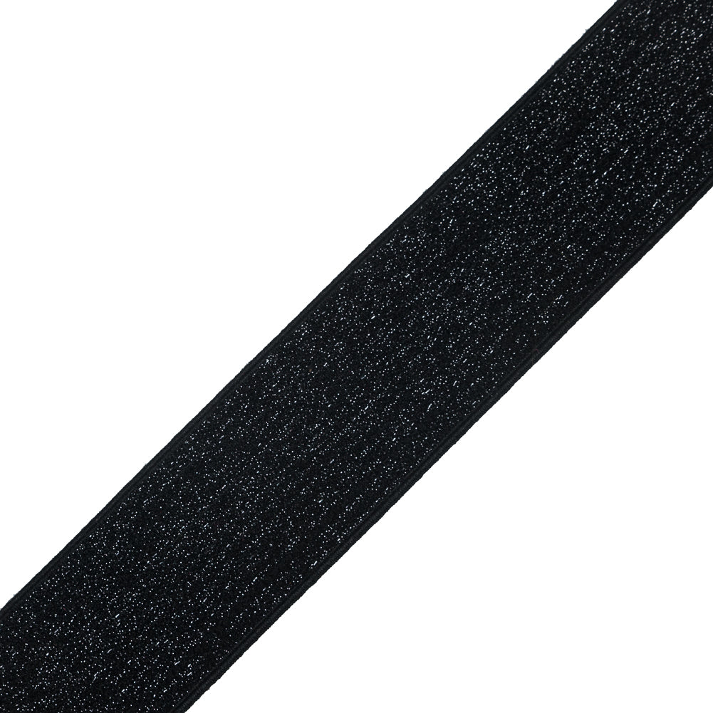 Italian Metallic Black Elastic Trim - 2