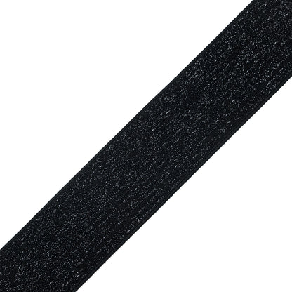Italian Metallic Black Elastic Trim - 2