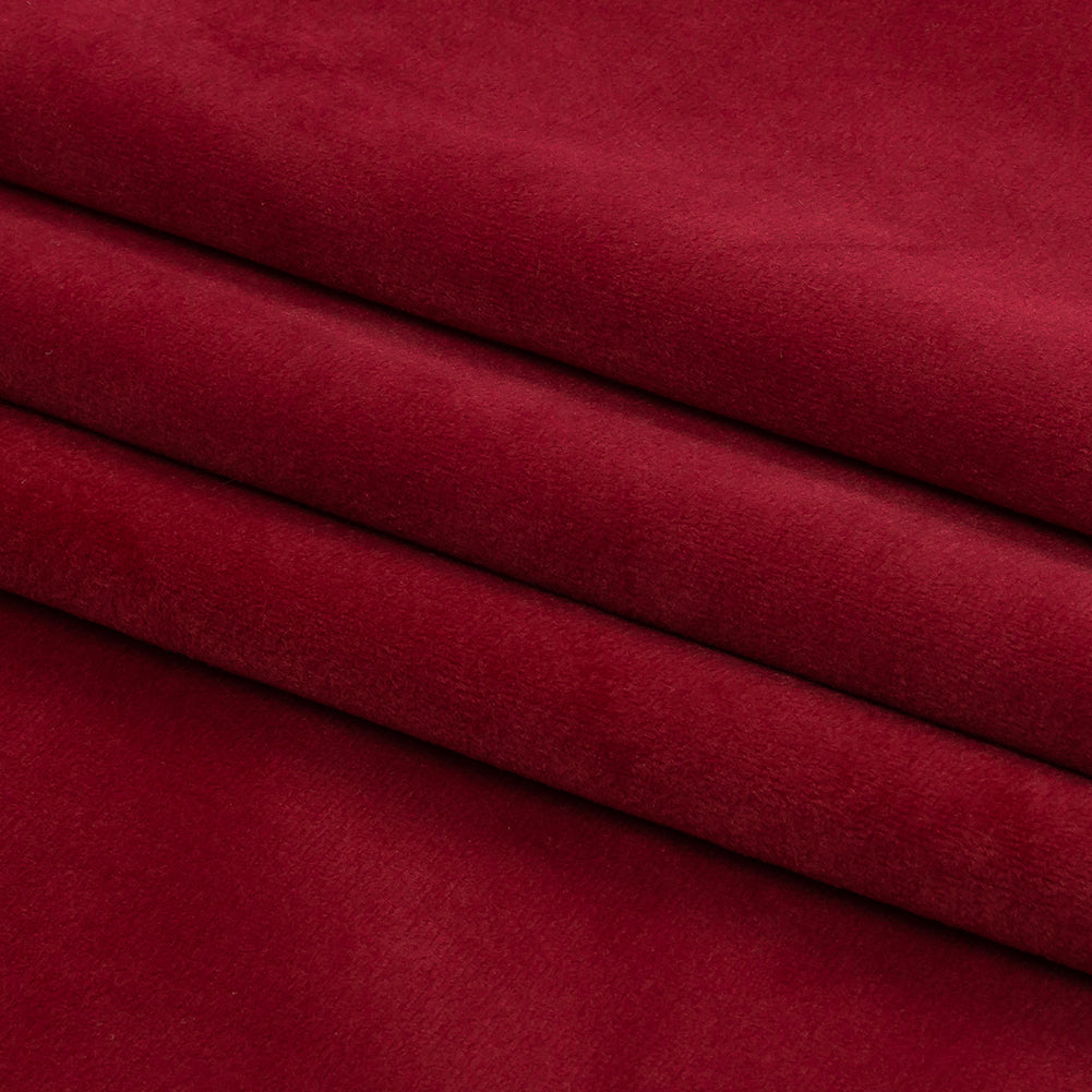 Bordeaux Creamy Polyester Velvet Folded