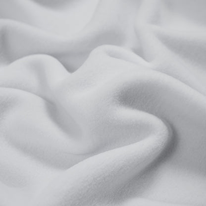 No-Pill Polyester Fleece - White - Shropshire Collection Full
