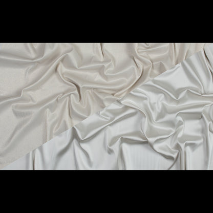 Metallic Gold and Off-White Stretch Two-Tone Satin - Folded