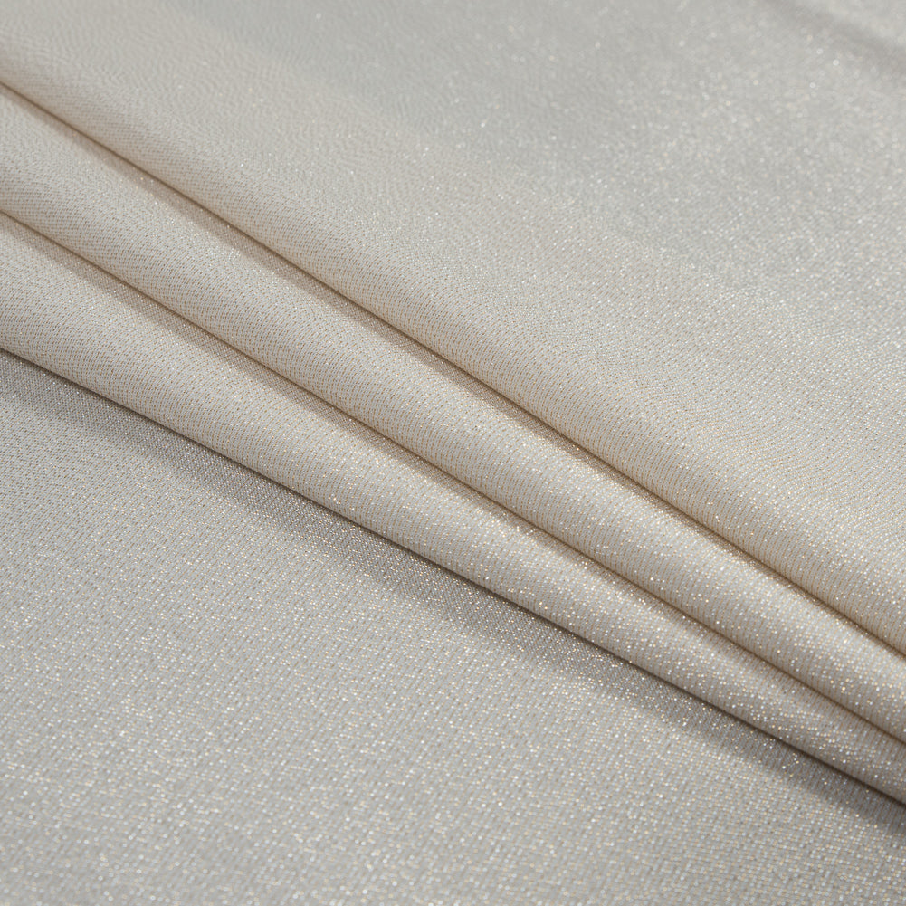 Metallic Gold and Off-White Stretch Two-Tone Satin - Detail