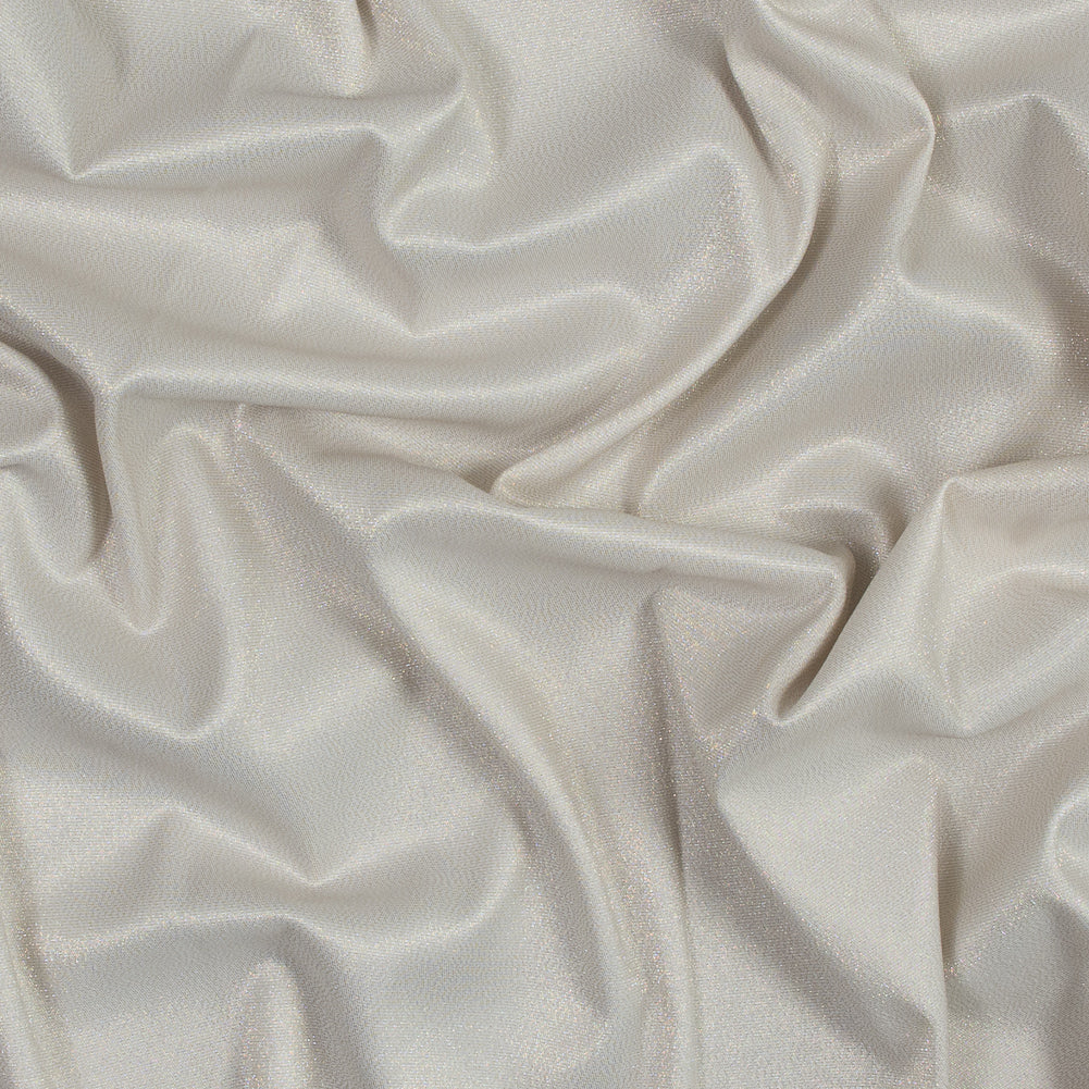 Metallic Gold and Off-White Stretch Two-Tone Satin
