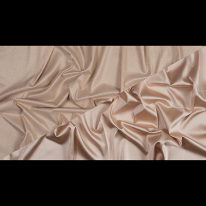 Brittani Metallic Gold and Peach Stretch Two-Tone Satin Folded