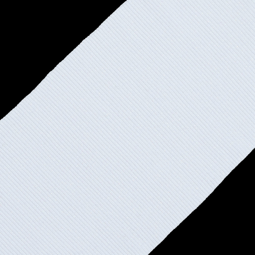 White Sparkle Rib Knit Trim - 7 x 29 - Detail