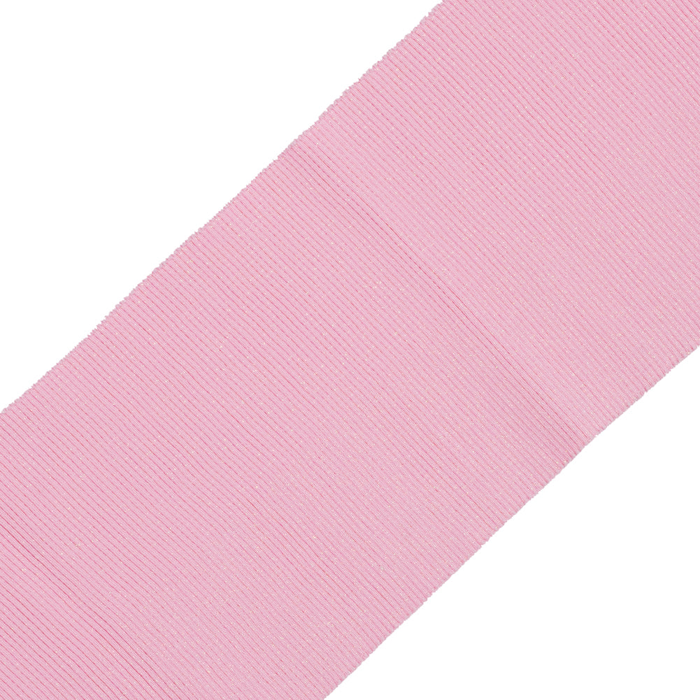 Baby Pink Sparkle Rib Knit Trim - 7" x 29" Detail