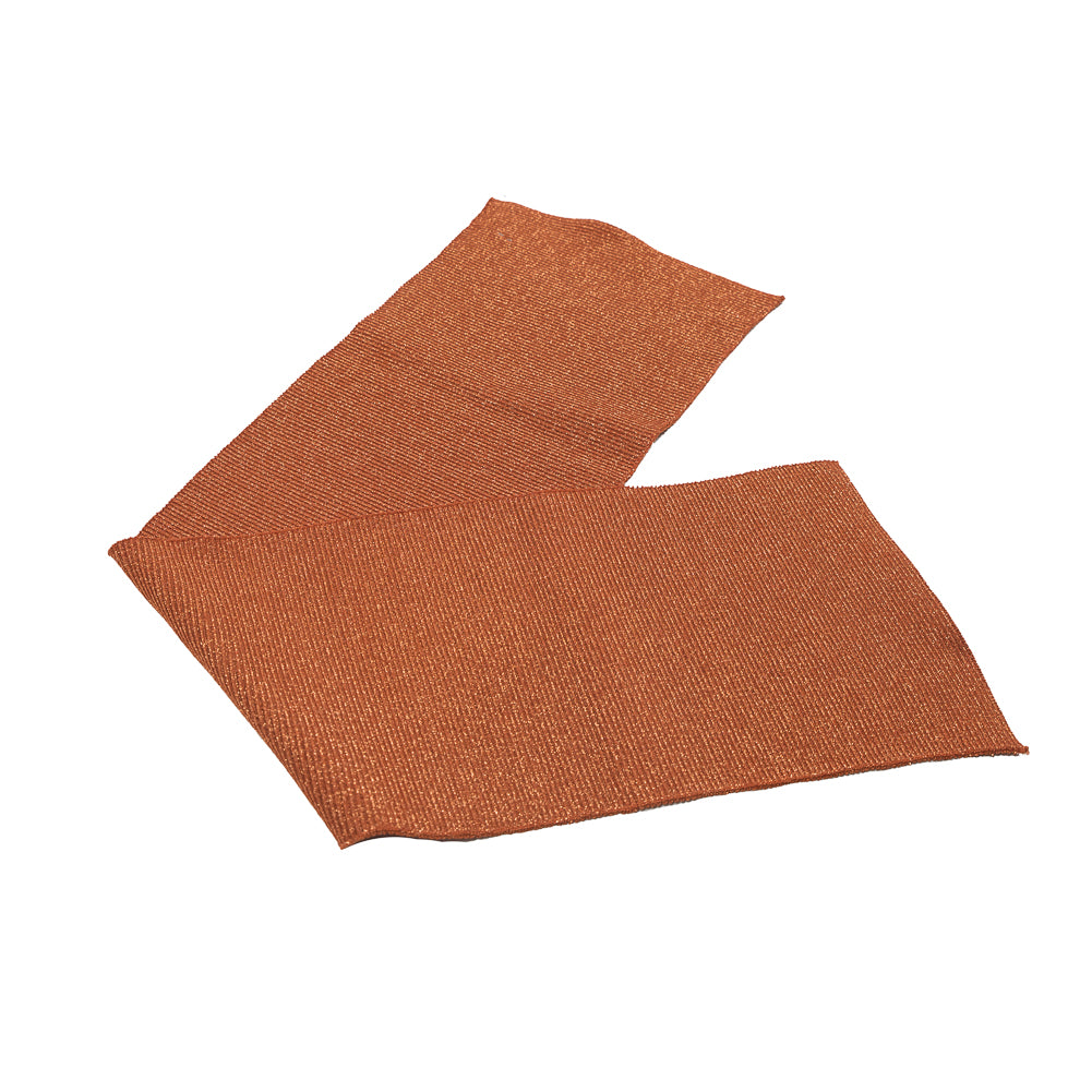 Texas Orange Sparkle Rib Knit Trim - 7" x 29"