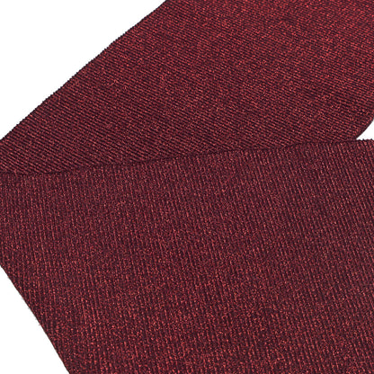 Maroon Sparkle Rib Knit Trim - 7 x 29 - Detail