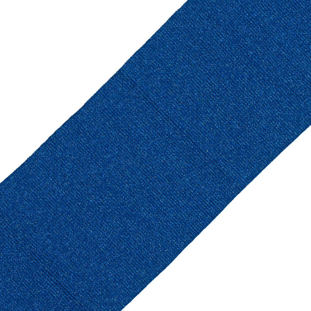 Royal Blue Sparkle Rib Knit Trim - 7 x 29 - Detail