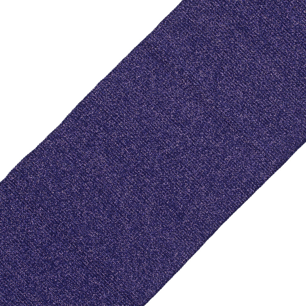 Purple Sparkle Rib Knit Trim - 7" x 29" Detail