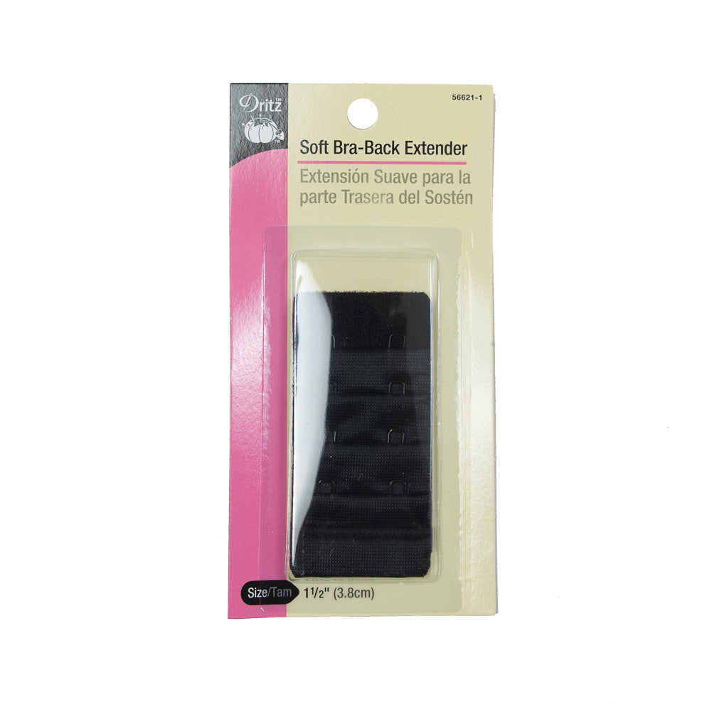 Dritz Black Soft Bra Back Extender - 1.5" x 6" Detail