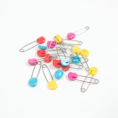 Ever Sewn Safety Pins with Hearts - 20 Count