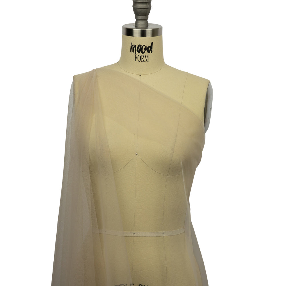 Leonardo Greige Soft Nylon Tulle - Detail