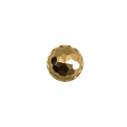Italian Gold Plated Bevel-Cut Button - 18L/11.5mm
